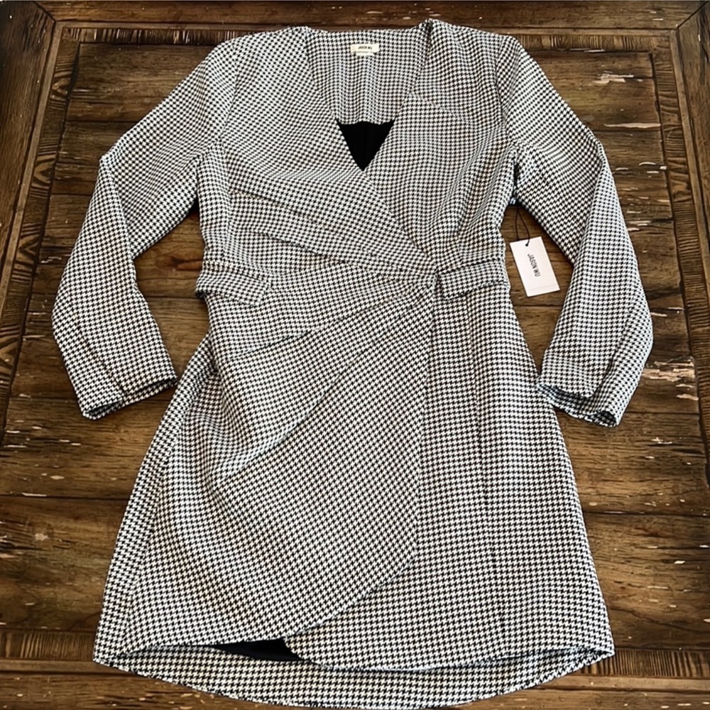 BNWT Jason Wu Blk/White Houndstooth Plaid Dress